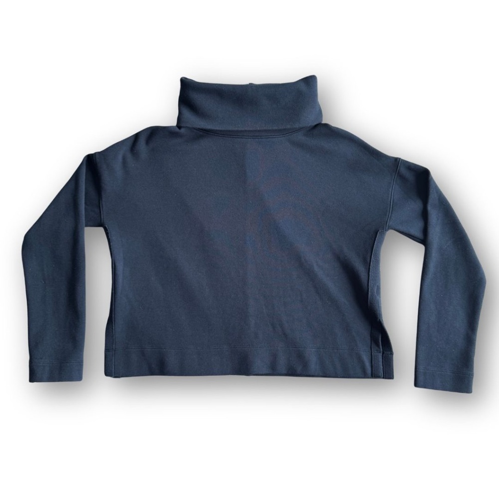 NWOT AYR Cropped Cowl Neck Top in Navy Blue Size XS